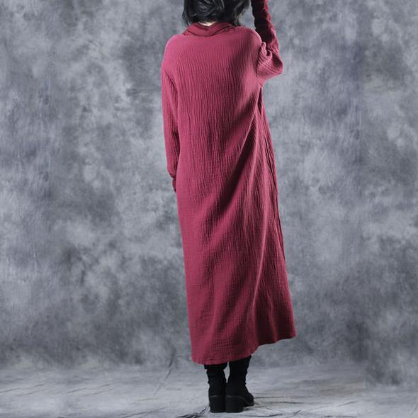 2025年 新作 カジュアル キルティング コットン×リネン ニットワンピース レディース ルーズフィット